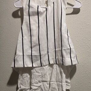 DO+BE White and Black Patterned Top
